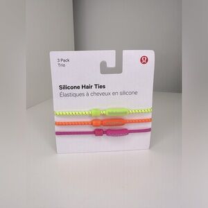 NWT Lululemon Silicone Hair Ties | 3 Pack (neon)